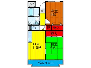 クレ－ル白鳩の物件間取画像